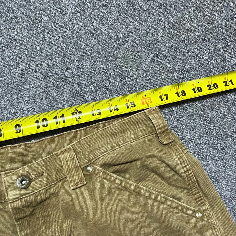 Vintage Lee Dungarees Carpenter Pants 34x30 Brown Canvas Workwear Utility 90s